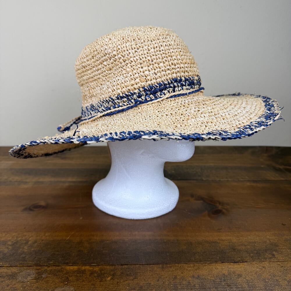 Wallaroo Hat Company Women’s Camille Sun Hat Wide Brim Raffia Adjustable